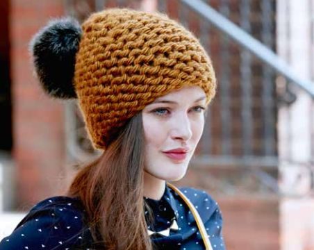 thick yarn hat for women
