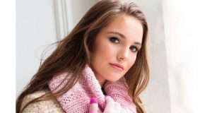 pink two in one scarf and hat